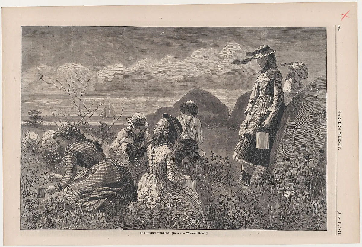 Gathering Berries (from "Harper's Weekly," Vol. XVIII) — W. H. Lagarde|Winslow Homer|Harper's Weekly|Harper & Brothers