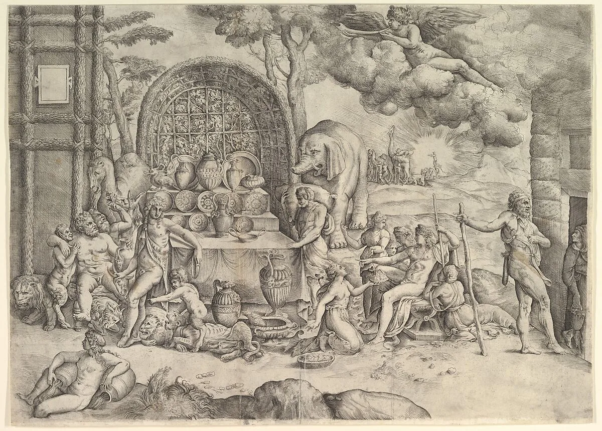 The Wedding of Cupid and Psyche (right panel) — Battista Franco|Giulio Romano