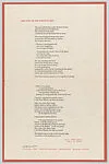 Untitled, broadside cover for the poem "The Song of the Border-Guard" — Robert Duncan|Cy Twombly|Black Mountain College Graphics Workshop