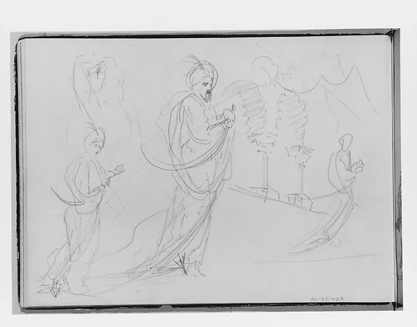 Man Carrying a Sword (from Switzerland 1870 Sketchbook) — John Singer Sargent