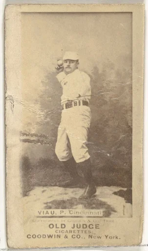 Leon A. "Lee" Viau, Pitcher, Cincinnati, from the Old Judge series (N172) for Old Judge Cigarettes