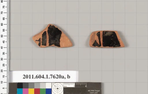 Terracotta fragments of kylikes (drinking cups)