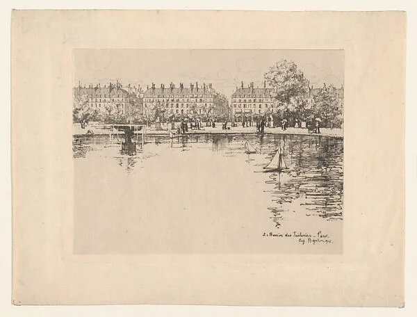 The Basin of the Tuileries, Paris — Eugène Béjot