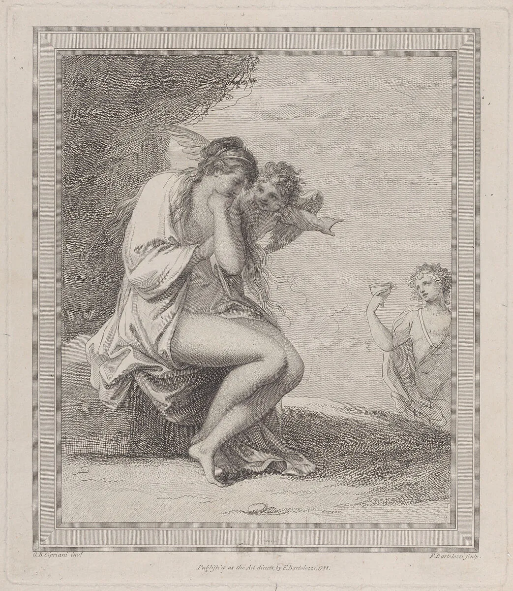 Ariadne, Cupid and Bacchus — Francesco Bartolozzi|Giovanni Battista Cipriani