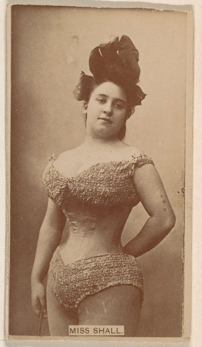 Miss Shall, from the Actresses series (N245) issued by Kinney Brothers to promote Sweet Caporal Cigarettes — Kinney Brothers Tobacco Company