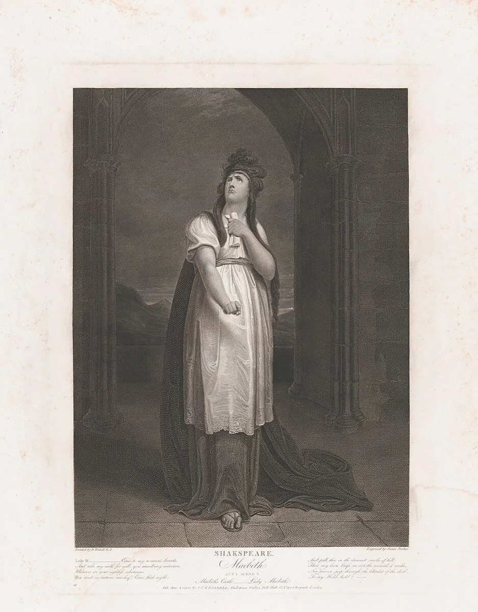 Lady Macbeth (Shakespeare, Macbeth, Act 1, Scene 5) — Sarah Siddons|Richard Westall|James Parker|John & Josiah Boydell|William Shakespeare|Shearjashub Spooner