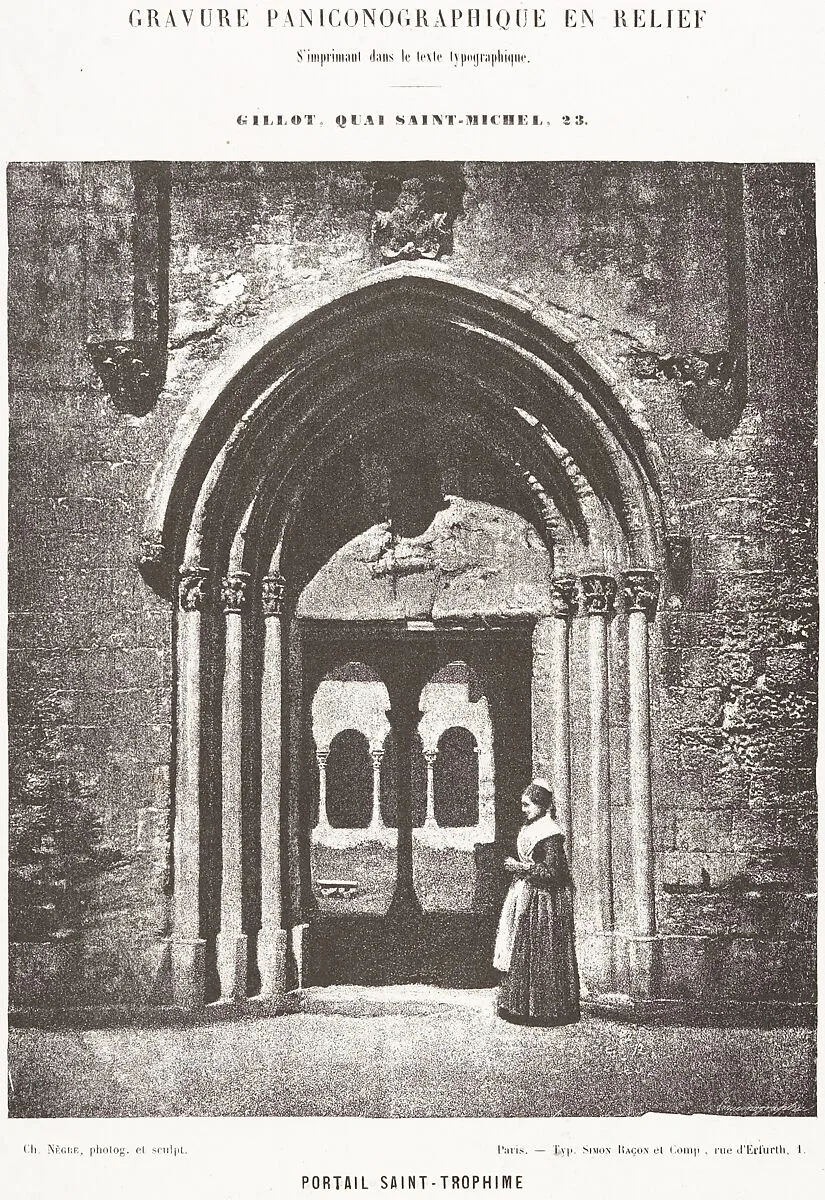Portail Saint-Trophime; Entrée Du Cloître, Arles, Église Métropolitaine de Saint-Trophime — Charles Nègre