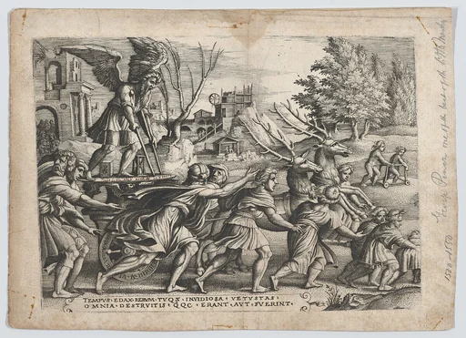 The Triumph of Time on Fame, from The Triumphs of Petrarch