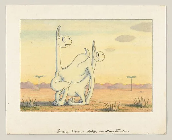 Coming Storm–Mother Smelling Thunder, possibly a "Wigglemuch" design — Herbert E. Crowley