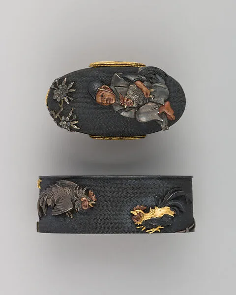 Sword-Hilt Collar and Pommel (Fuchigashira) — Unknown