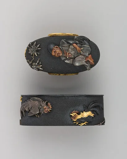 Sword-Hilt Collar and Pommel (Fuchigashira)