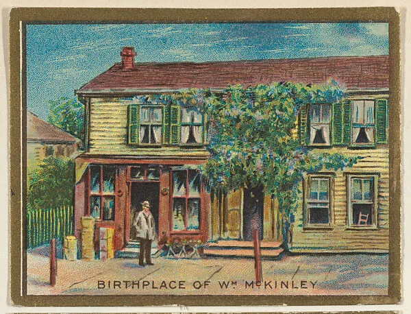 Birthplace of William McKinley, from the "Historic Homes" series (T69), issued with Helmar Cigarettes by S. Anargyros Tobacco Company — S. Anargyros Tobacco Company
