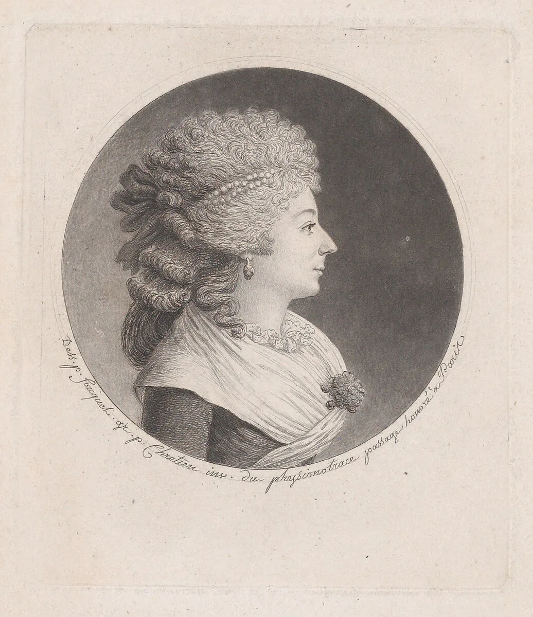 Portrait of a lady with elaborately curled hair — Gilles Louis Chrétien|Jean Fouquet