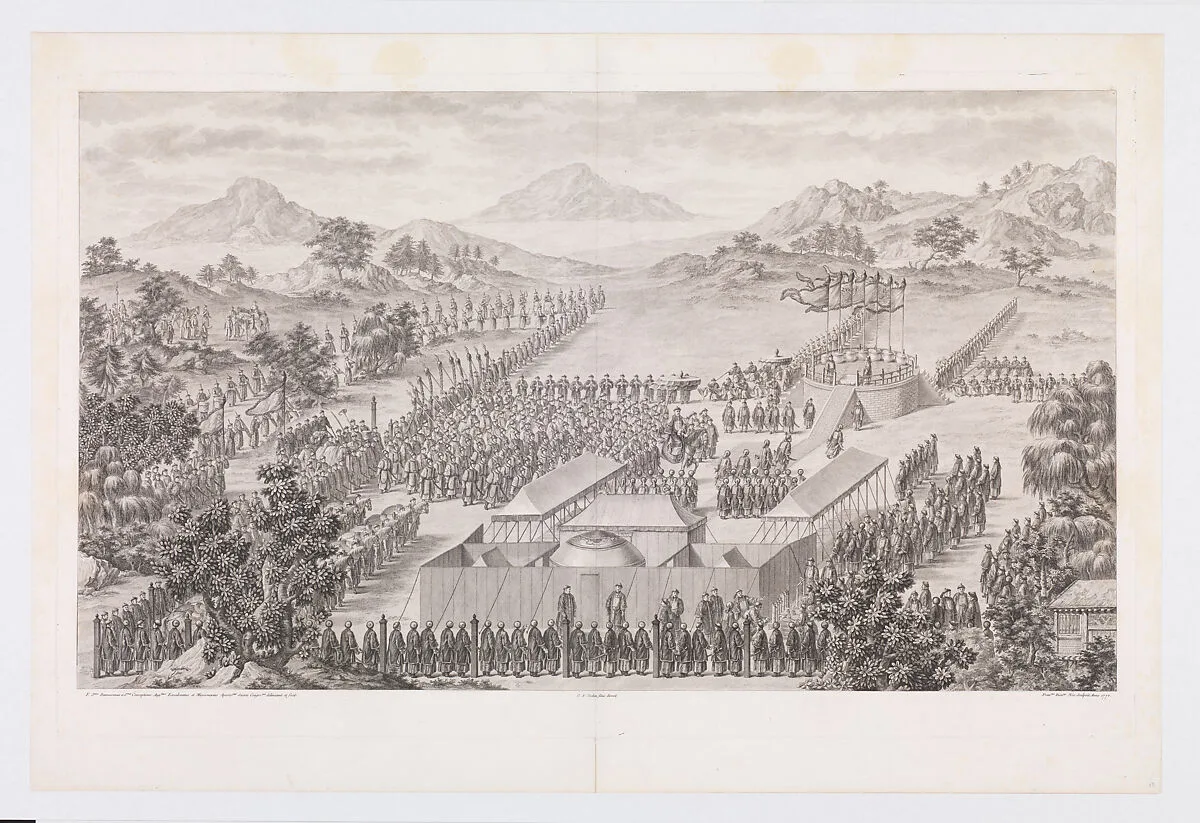 The Emperor Greeting The Triumphant Troops Outside of the Capital — François Denis Née|Charles Nicolas Cochin II|Giovanni Damasceno Salusti