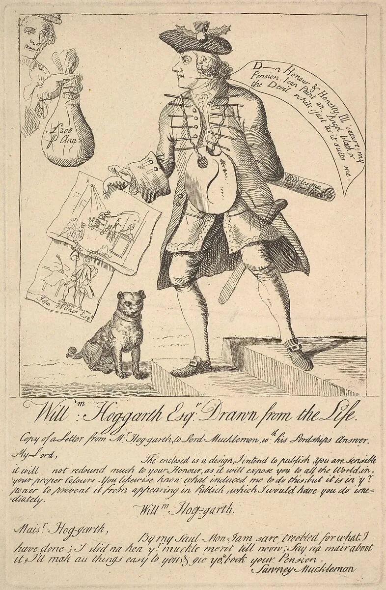 William Hog-garth Esq. Drawn from the Life — William Hogarth|John Stuart, 3rd Earl of Bute|Anonymous, British, 18th century