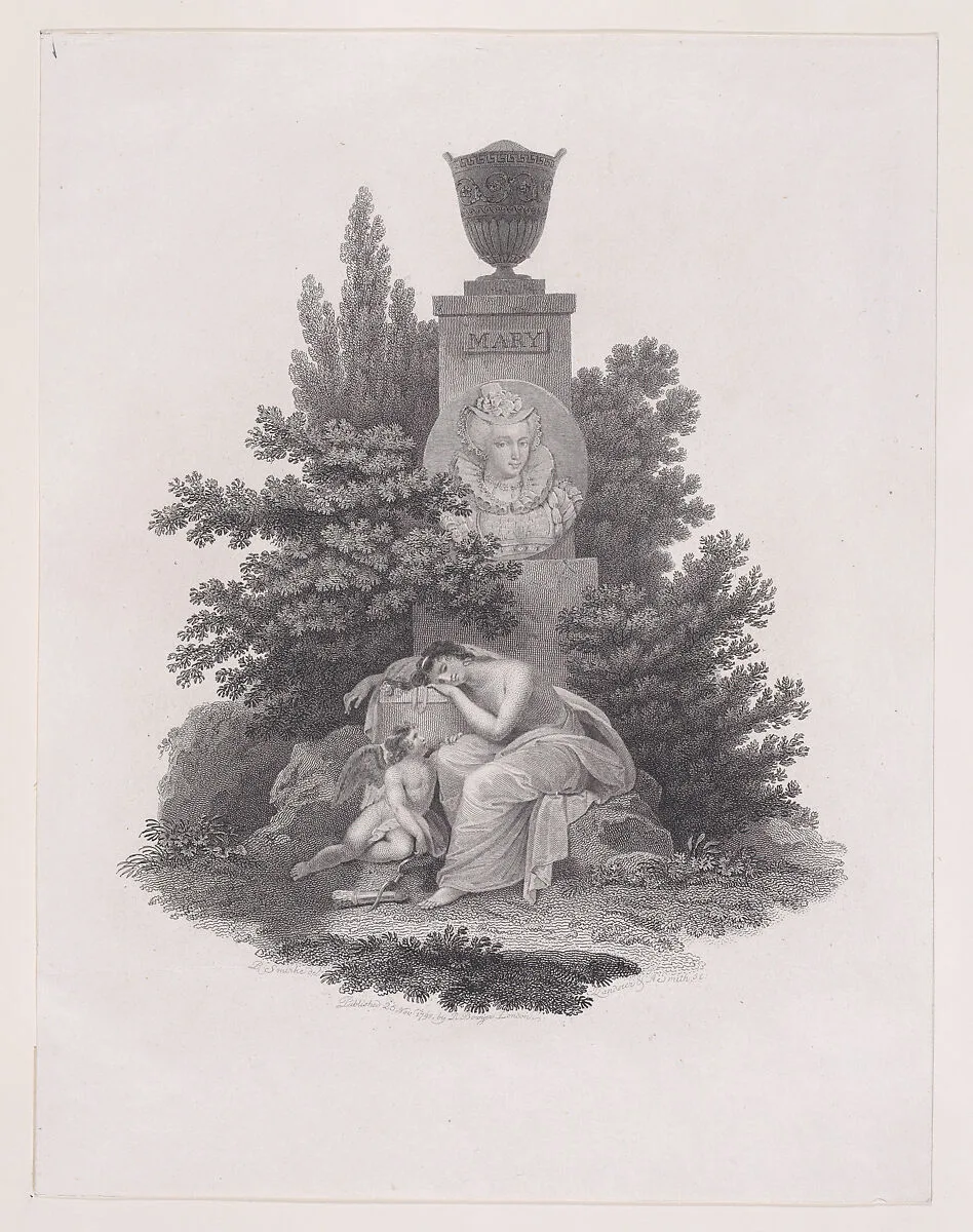 Monument of Mary, Queen of Scots (from "The History of England") — Mary, Queen of Scots|Robert Bowyer|John George Landseer|Robert Smirke|Anker Smith|David Hume