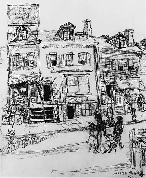Old Houses, Clinton Street, New York — Jerome Myers