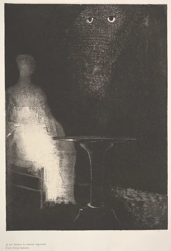Below, I saw the vaporous contours of a human form