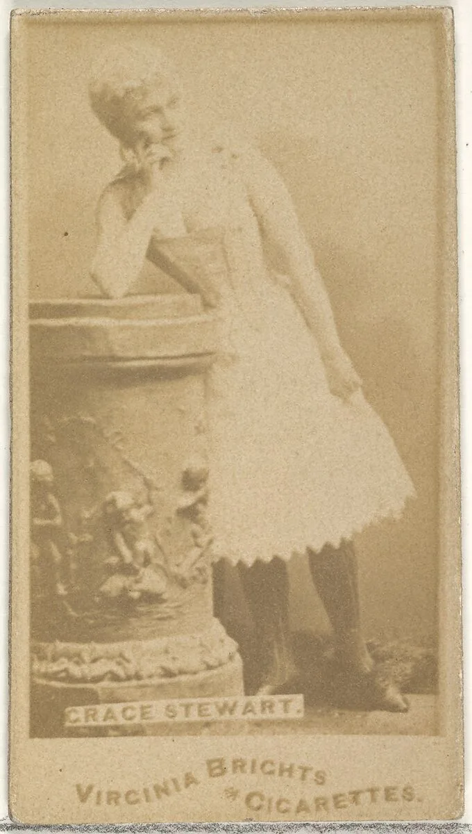 Grace Stewart, from the Actors and Actresses series (N45, Type 1) for Virginia Brights Cigarettes — Allen & Ginter