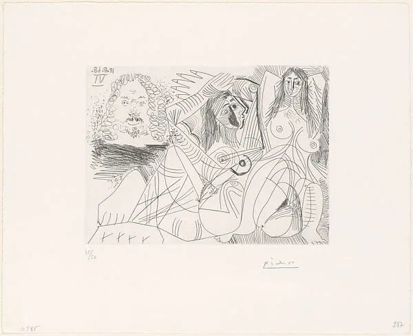 Rembrandtesque Man and Two Female Nudes, from 347 Suite — Pablo Picasso|Aldo and Piero Crommelynck|Galerie Louise Leiris