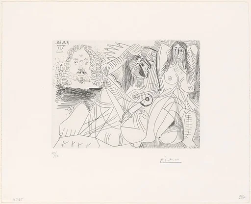 Rembrandtesque Man and Two Female Nudes, from 347 Suite