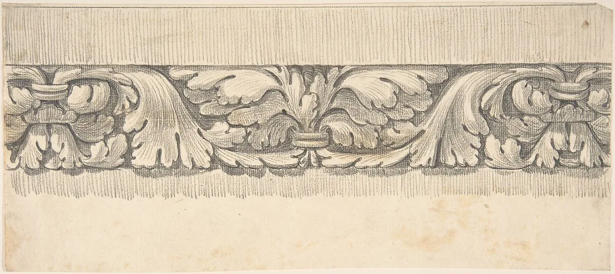 Border Design from a Classical Frieze, Decorated with Vines and Leaves — Thomas Hardwick