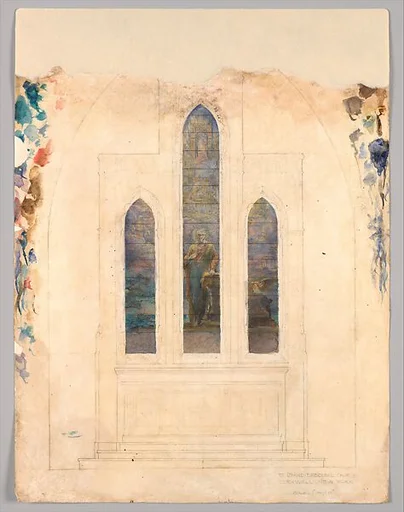 Design for triple lancet window for St. John's Episcopal Church, Cornwall, New York