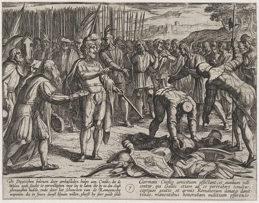 Plate 7: German Envoys Visit Civilis, from The War of the Romans Against the Batavians (Romanorvm et Batavorvm societas)