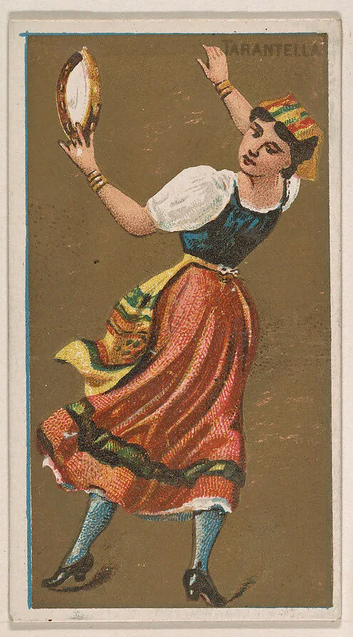 Tarantella, from National Dances (N225, Type 1) issued by Kinney Bros. — Kinney Brothers Tobacco Company