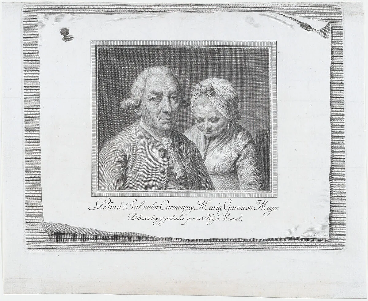 Portrait of Pedro de Salvador Carmona and his wife María García — Manuel Salvador Carmona
