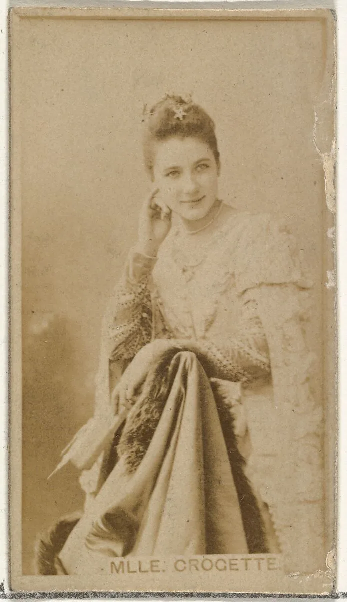 M'lle Crocette, from the Actors and Actresses series (N145-8) issued by Duke Sons & Co. to promote Duke Cigarettes — American Tobacco Company|W. Duke, Sons & Co.