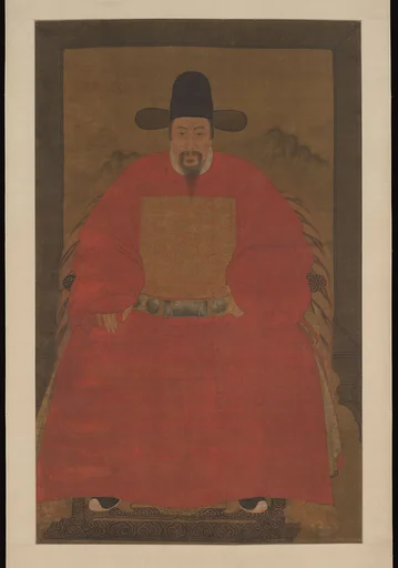 明 佚名 人物肖像 圖 鏡面|Portrait of a Gentleman