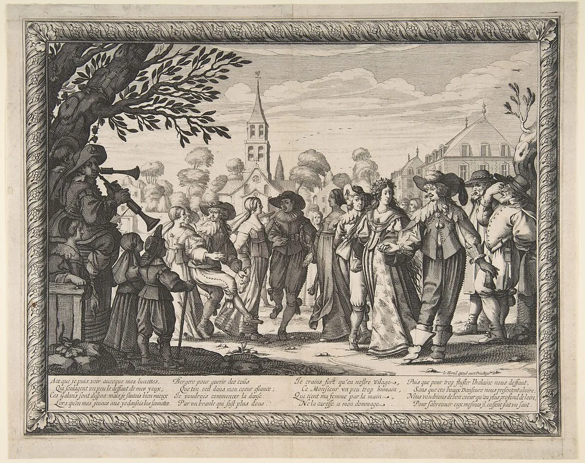 Dance on the Village Square — Abraham Bosse|Jean I Leblond