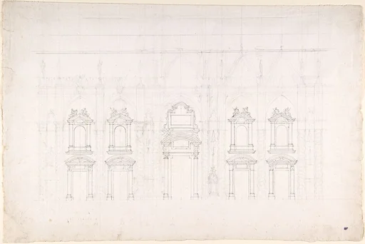 Detail study for the façade of Milan cathedral