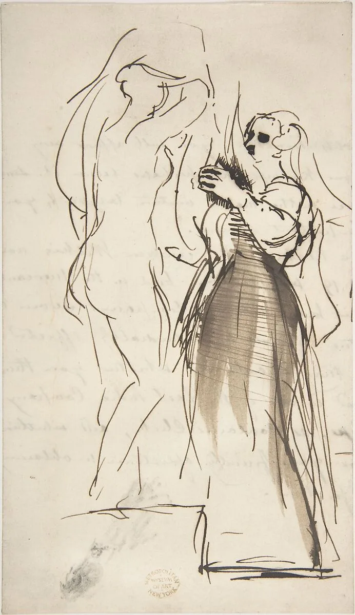 Studies for "The Bride at Her Toilet on the Day of Her Wedding" — Sir David Wilkie