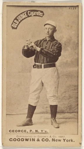 Bill George, Pitcher, New York, from the Old Judge series (N172) for Old Judge Cigarettes