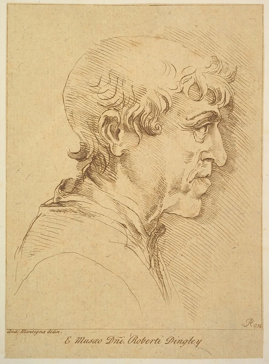 A Collection of Etchings and Engravings in Imitation of Drawings from Various Old Masters, Being Facsimiles of Their Respective Performances, Chiefly by Arthur Pond, & Charles Knapton, London 1734 &c, — Arthur Pond|Charles Knapton|Salvator Rosa|Polidoro da Caravaggio|Domenico Campagnola|Agostino Carracci|Annibale Carracci|Claude Lorrain (Claude Gellée)|Guercino (Giovanni Francesco Barbieri)|Giovanni Francesco Grimaldi|Andrea Mantegna|Giovanni Paolo Panini|Parmigianino (Girolamo Francesco Maria Mazzola)|Nicolas Poussin|Raphael (Raffaello Sanzio or Santi)|Rembrandt (Rembrandt van Rijn)|Giovanni Francesco Romanelli|Giovanni da Udine (Giovanni dei Ricamatori)|Pier Leone Ghezzi|Giacomo Cortese, called il Borgognone|Garofalo (Benvenuto Tisi da Garofalo)|John Boydell|James Basire, the elder