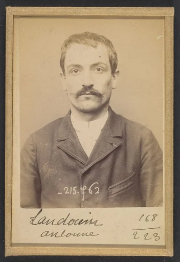 Landoin. Antoine, Eugène. 33 ans, né le 16/11/60 à Quincie (Rhône). Comptable. Anarchiste. 16/3/94.