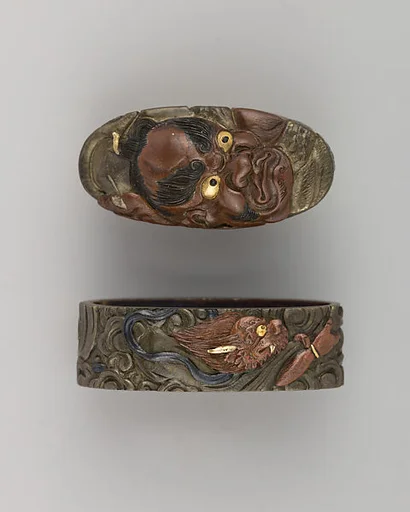 Sword-Hilt Collar and Pommel (Fuchigashira)