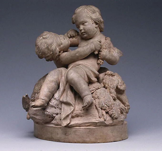 Children with dead game — Robert Joseph Auguste