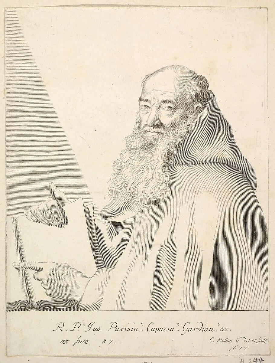 Portrait of Le Père Yves — Claude Mellan