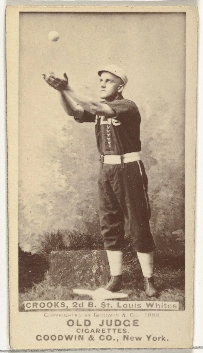 Crooks, 2nd Base, St. Louis Whites, from the Old Judge series (N172) for Old Judge Cigarettes — Goodwin & Company