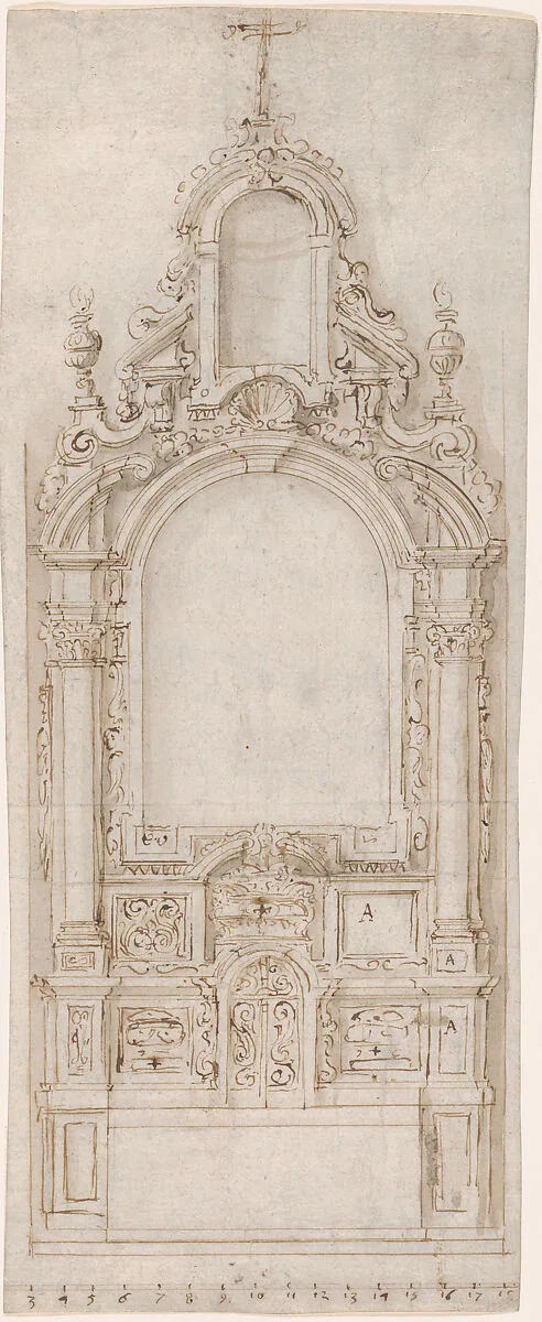 Design for an Altar — Anonymous, Flemish, 17th century