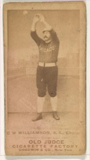 C W Williamson, Shortstop, Chicago, from the Old Judge series (N172) for Old Judge Cigarettes