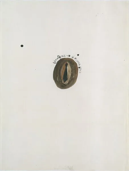Little Black Tie in a Copper Space — Jim Dine
