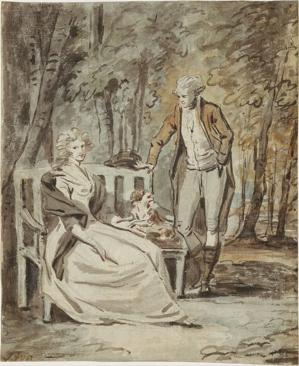 Study for a Portrait: A Lady and a Gentleman in a Park — England