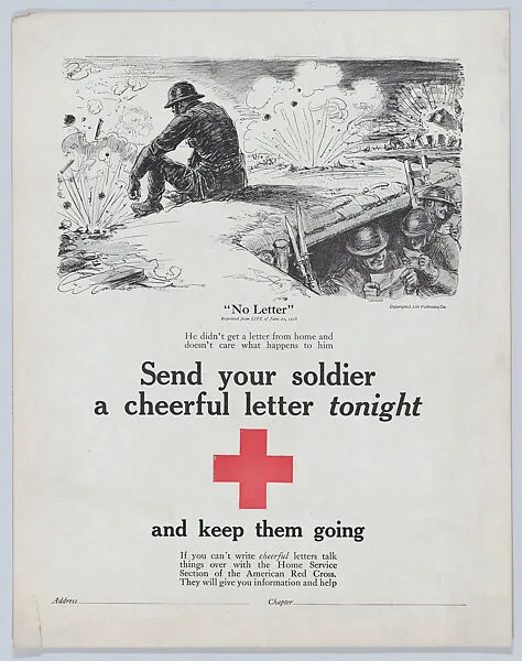 Send your soldier a cheerful letter tonight — American Red Cross