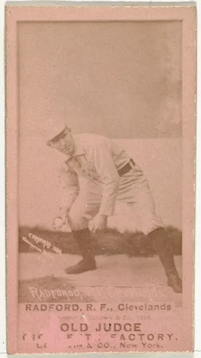 Paul Revere "Shorty" Radford, Right Field, Cleveland, from the Old Judge series (N172) for Old Judge Cigarettes