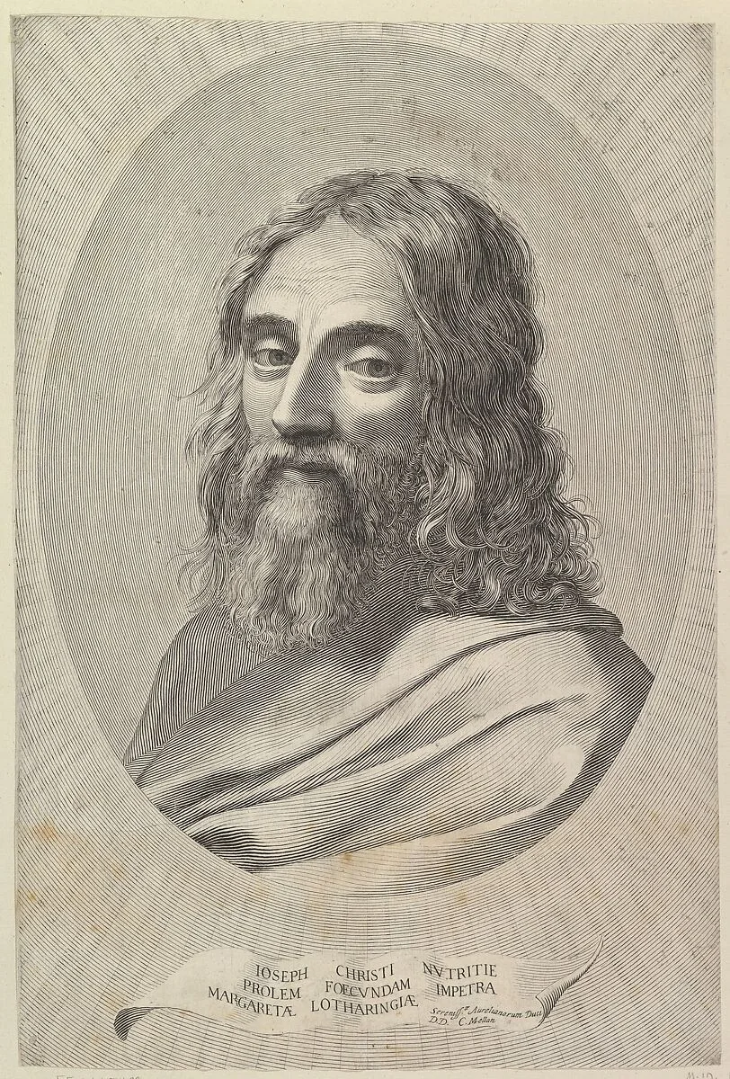 Bust of St. Joseph in an Oval — Claude Mellan