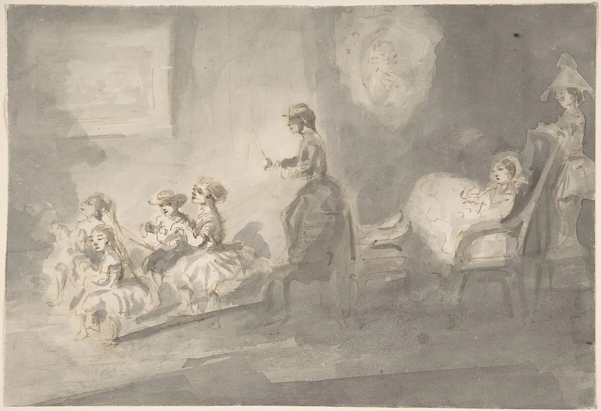 Children Playing Horse and Carriage — Constantin Guys